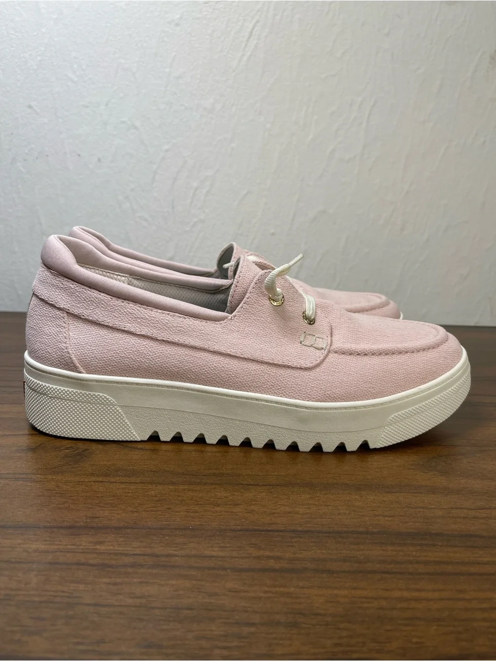 Women's Dr. Scholl's Time Off Flex Slip-On Sneakers Rose Dust Pink Fabric Size9M
